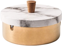 Cendrier Cupê-vent Em Aço Inoxidável Marbré Com Cobertura