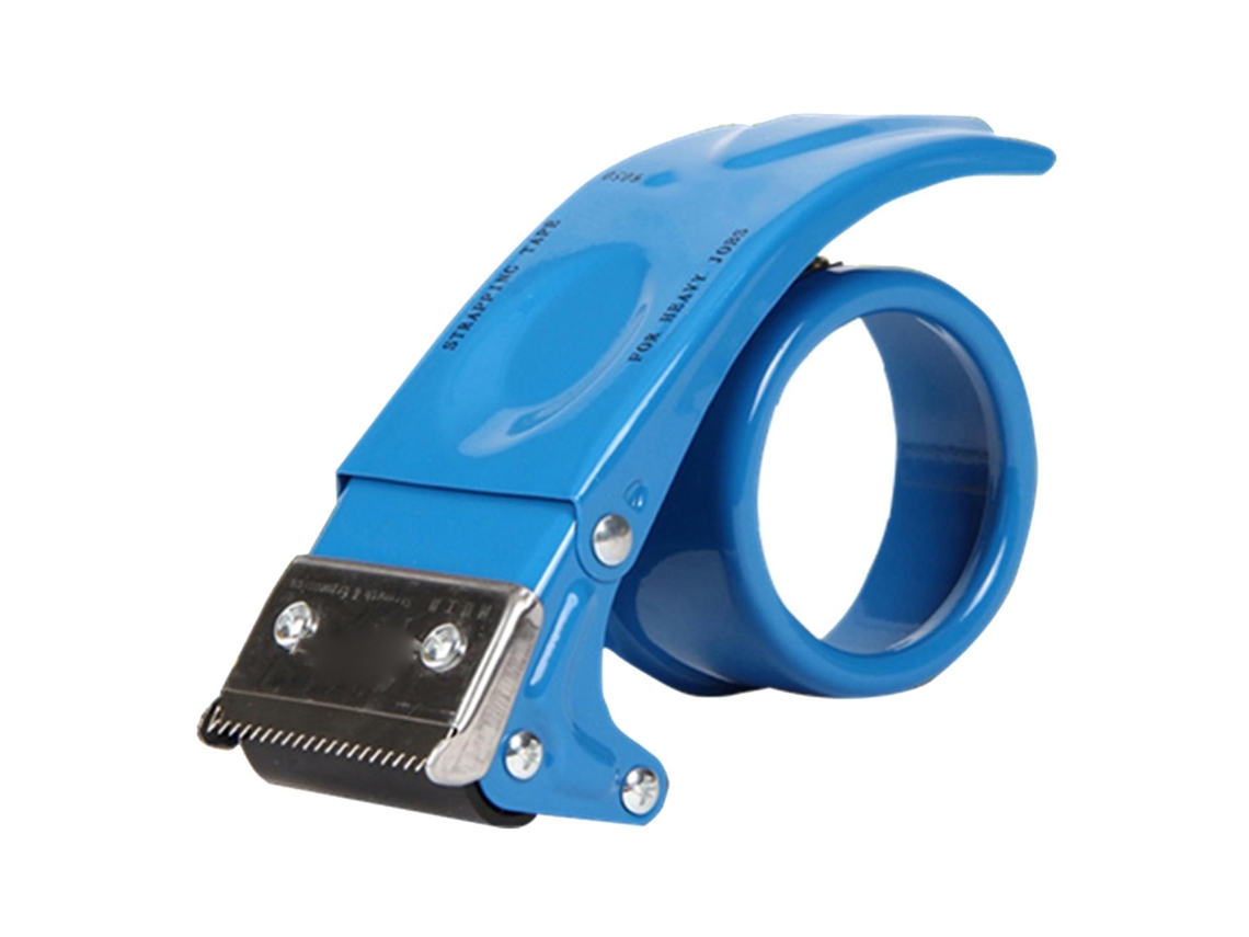 Dispensador de Fita Adesiva com Cortador de 6,0 Cm, Ferramenta de Corte e Vedação para Transporte, Azul GOKOCO