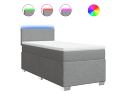 Box Spring Bed, Box Spring Beds Vidaxl Cinzeto Tecido (80 X 200 Cm)