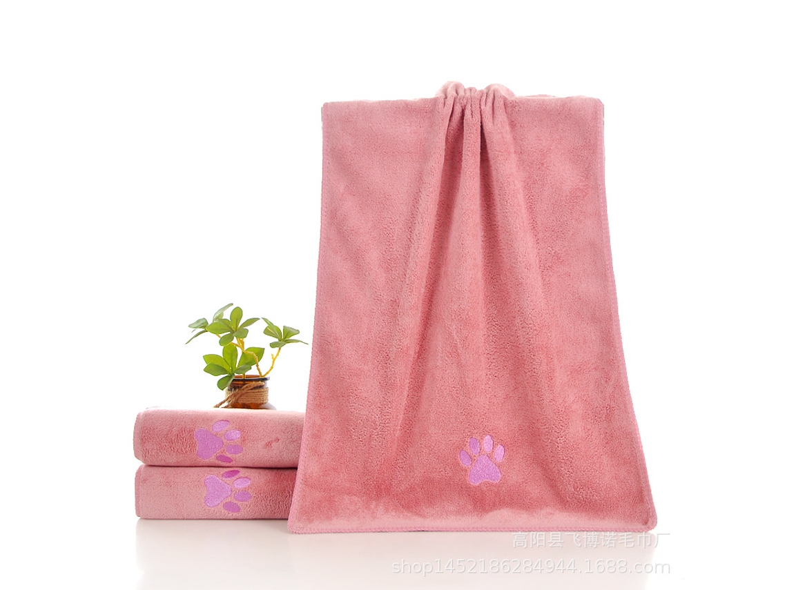 Toalha para Cães, Feita de Microfibra para Cães Secos, Altamente Absorvente, 50 X 100 Cm , Rosa. PANOONA (1 Unidade)