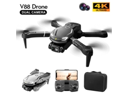 Drone Dobrável V88 Com Câmera Dupla 4k Bestvite (2 Baterias Duração Da Bateria 15 Min Preto)