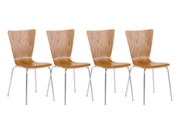 Conjunto de 4 cadeiras para visitantes Aaron carvalho CLP
