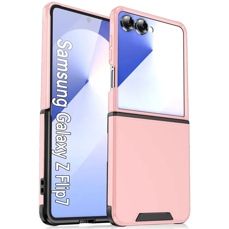 (rosa, Galaxy Z Flip7) Capa Protetora Fosca Premium E Resistente, À Prova De Choque, Para A Lente Da Câmera.