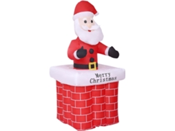 Decoração iluminada, material para fixação externa, estatueta inflável automática para festas, uso interno e externo.