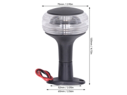 Laxiscreed Farol De Âncora Marítima Led Branco 360° À Prova De Água Ip65 Até 2 Milhas Náuticas