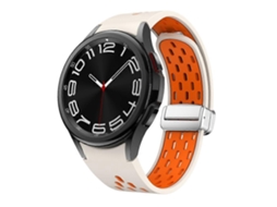 Pulseira De Relógio Bicolor Com Fecho Magnético Dobrável Prateado