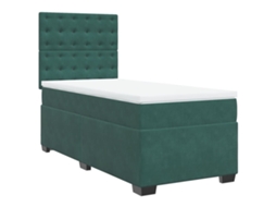 Box Spring Bed, Box Spring Beds Vidaxl Verde Veludo (90 X 190 Cm)