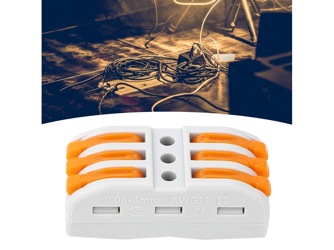 Conectores De Terminal Liga E Desliga Laxiscreed Para Cabos 28-14awg, Fácil Instalação Sem Soldadura