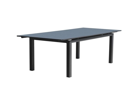 Mesa de jardim retangular extensível em alumínio cinza antracite para 12 pessoas, 240/300 x 100 cm, Miami DCB Garden