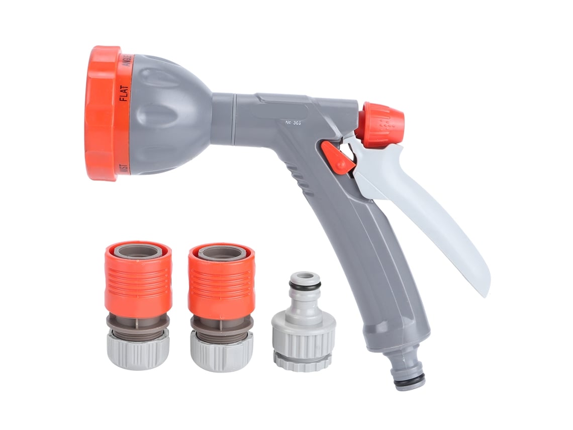 Pulverizador de Mangueira 8 Funções para Regar Jardim Lavar Carro Acessório Jardim Abs Pp Aço Inoxidável 304 S/MARCA