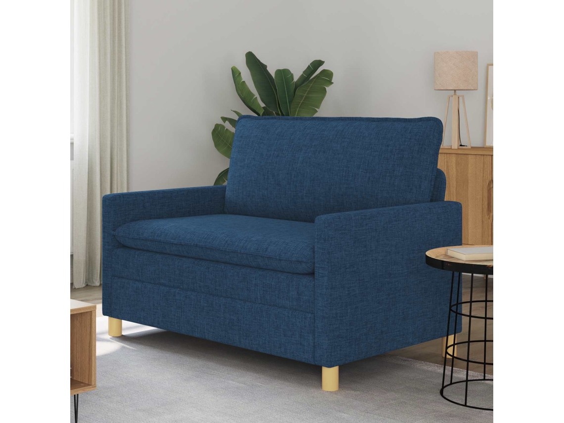Vidaxl Sofá Azul 126 X 81 X 87,5 Cm Tecido
