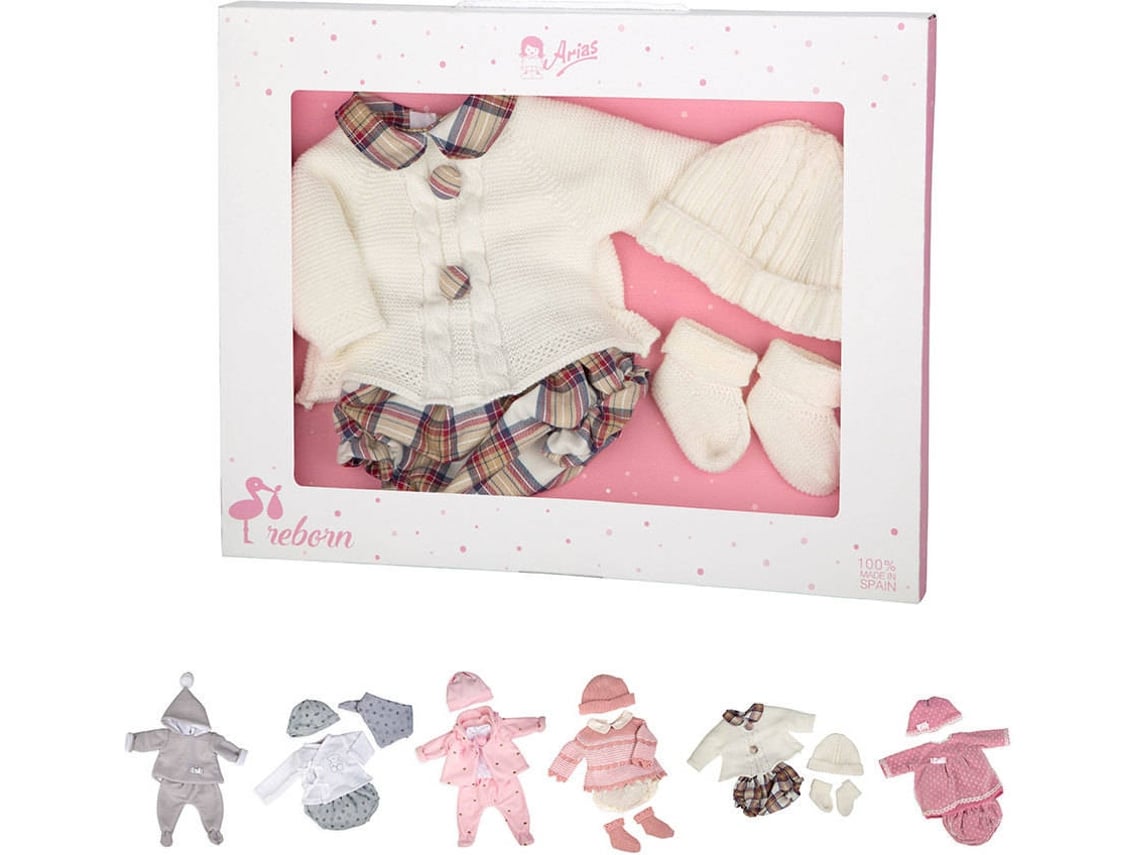 Roupa para Bonecas ARIAS Reborns Roupas 45 cm 4 Modelos Sortidos (41,5 x 4  x 32,5 cm)