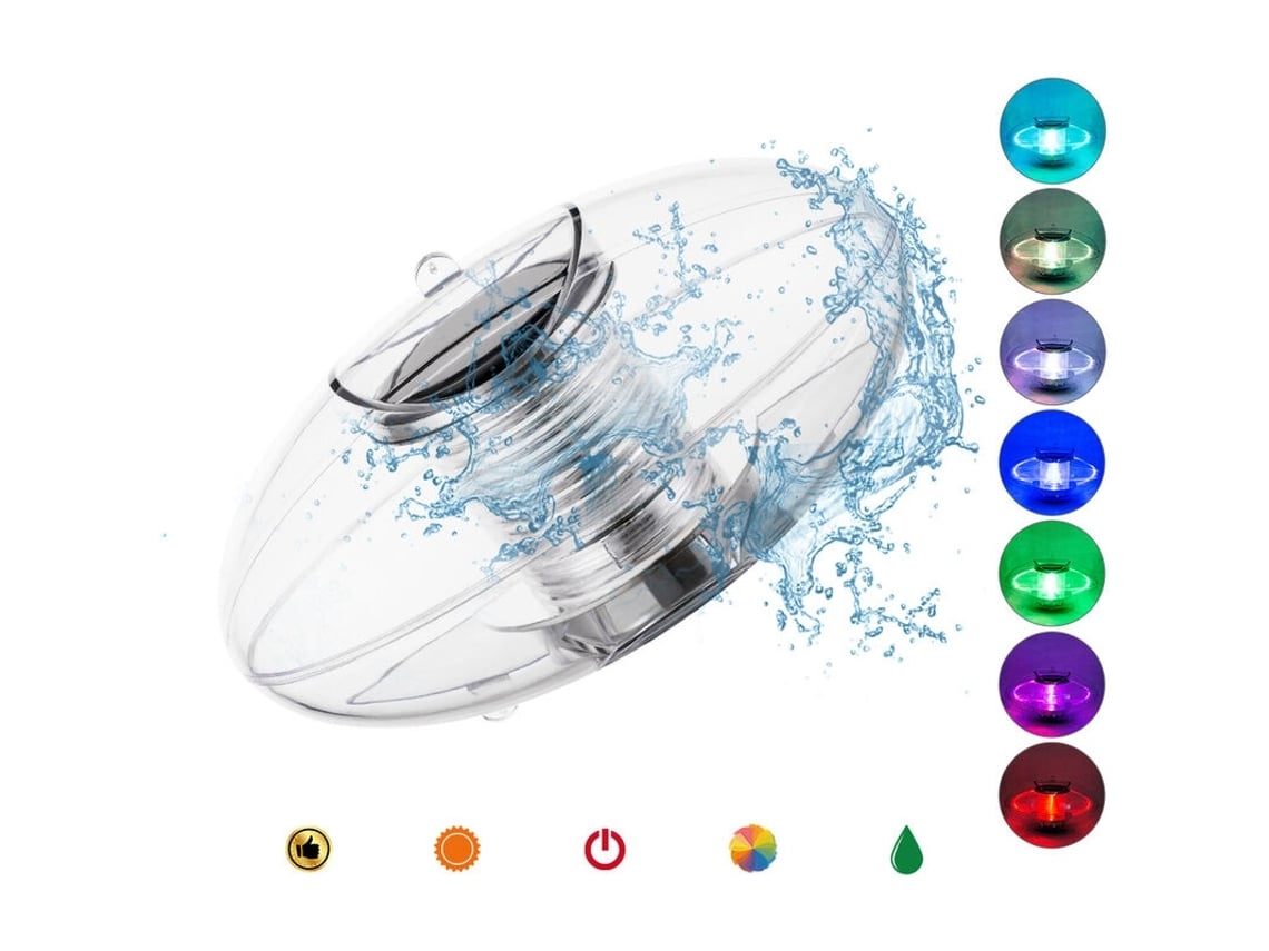 Luz Solar Para Piscina À Prova D'água Led Para Piscina Luz Noturna Com Diferentes Variações De Cores Usada Para Festas Em Casa*