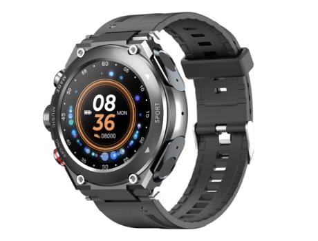 Smartwatch LEMFO T92 Dial Cinza 44Mm Pulseira de Borracha Esportes Relógio Gps