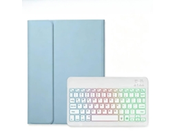 Capa Com Teclado Para Ipad Air11(m4/m3/m2)/air4/air5 Geração, Retroiluminação Em Cores Do Arco-íris, Teclado Destacável Azul Hexinyigjly
