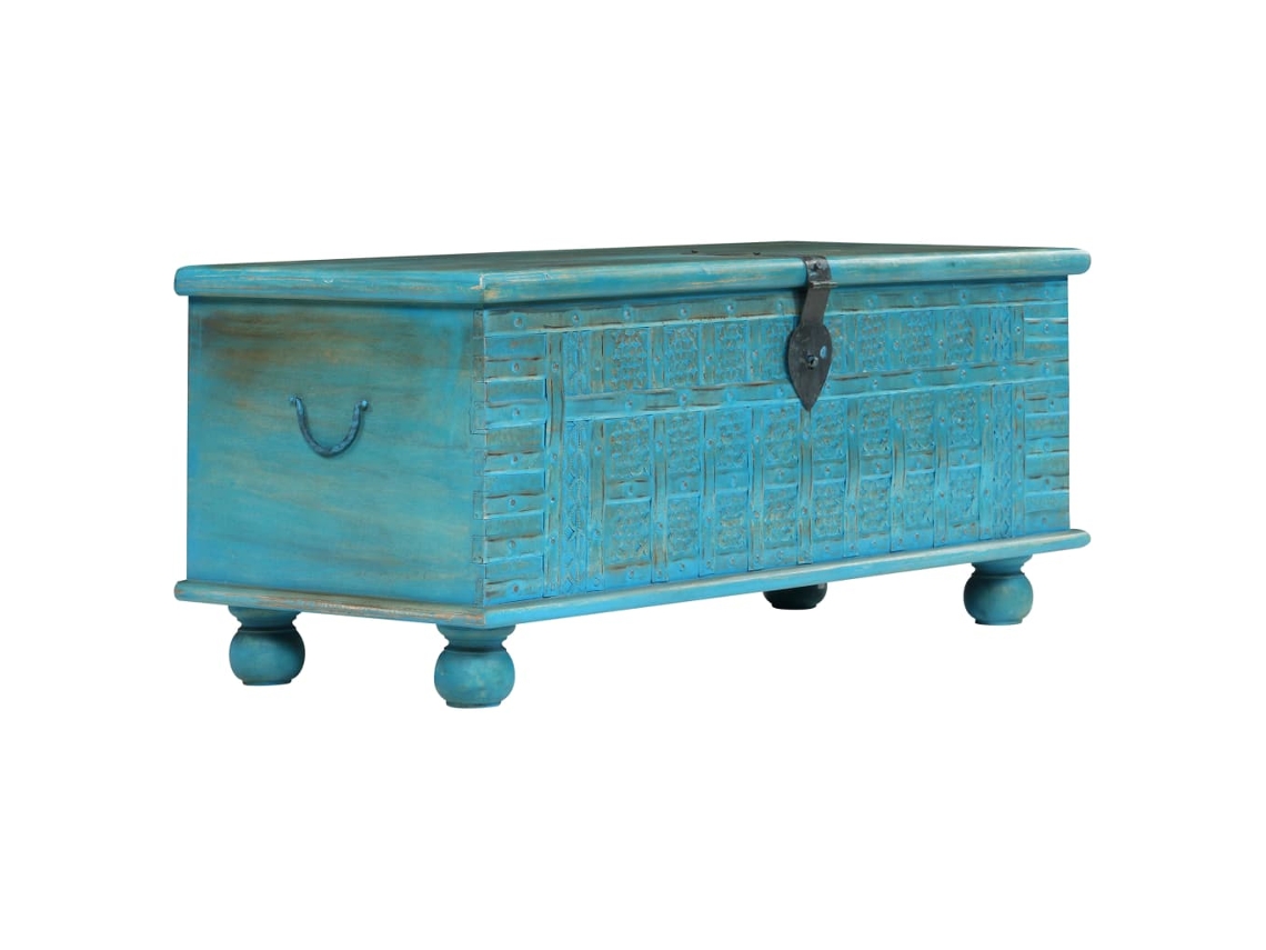 Storage Chest, Storage Chests Vidaxl Azul Madeira