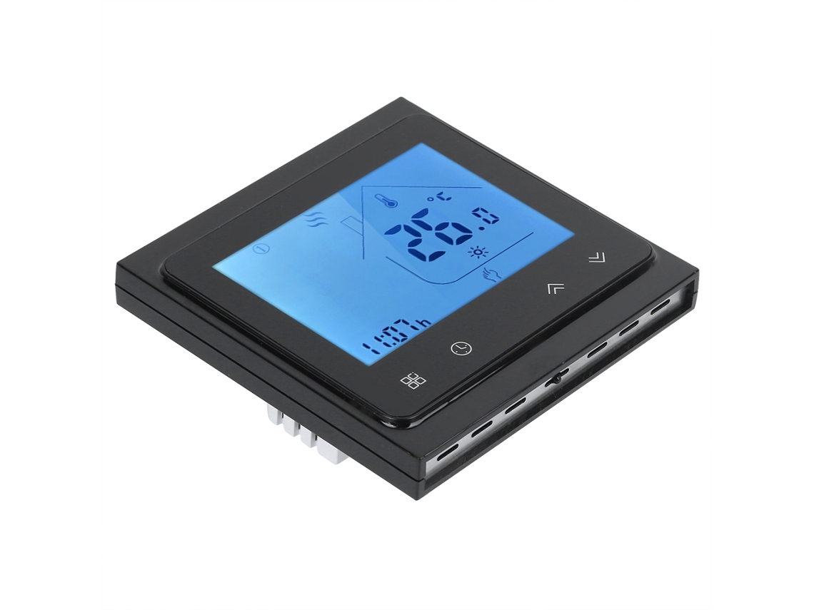 Termostato Inteligente Programável Com Alexa, Tela Touch Lcd, Sensor Inteligente, 95~240v Ac, Preto