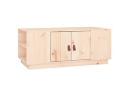 Conjunto 1 Mesa De Centro Vidaxl Marrom Madeira De Pinho Maciça (100 X 50 X 41 Cm)
