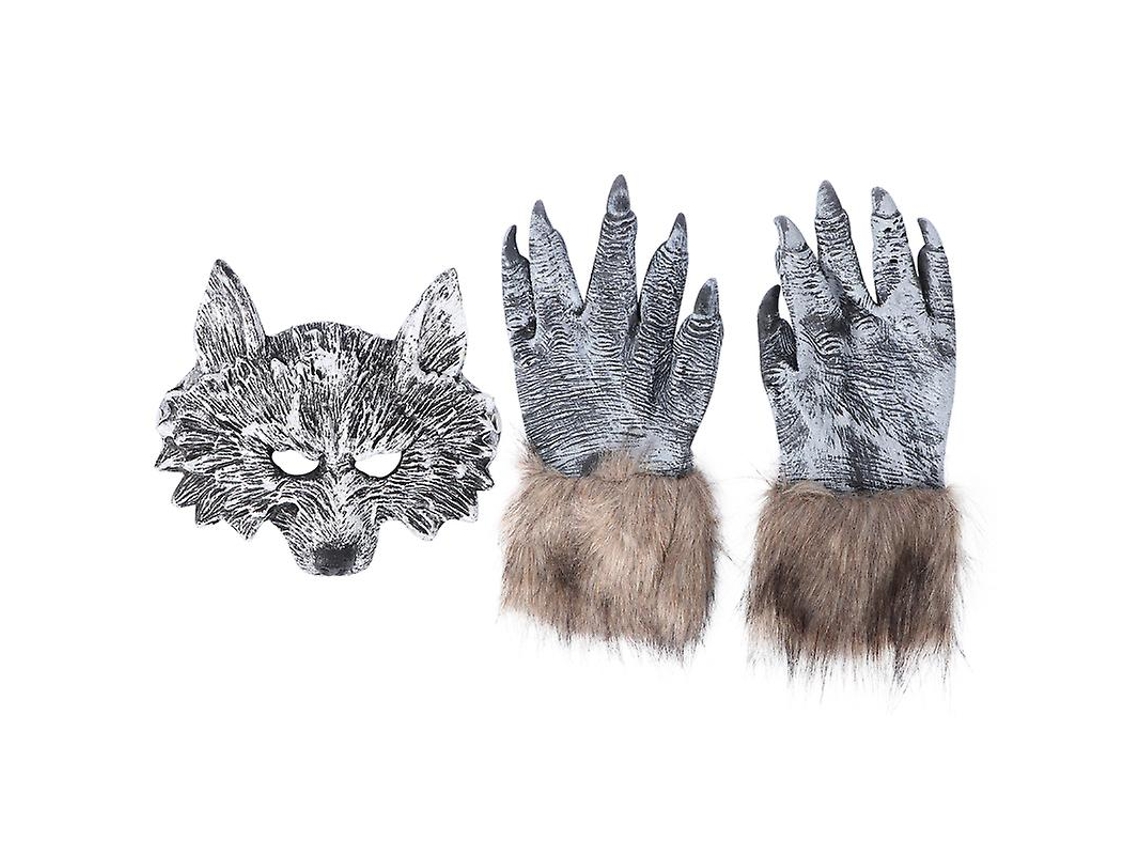 1 Conjunto de Máscara de Lobo para Decorações de Halloween ALLINLESS