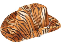 Chapéu de Caubói Unissex Ajustável com Estampa de Tigre CHABERLU