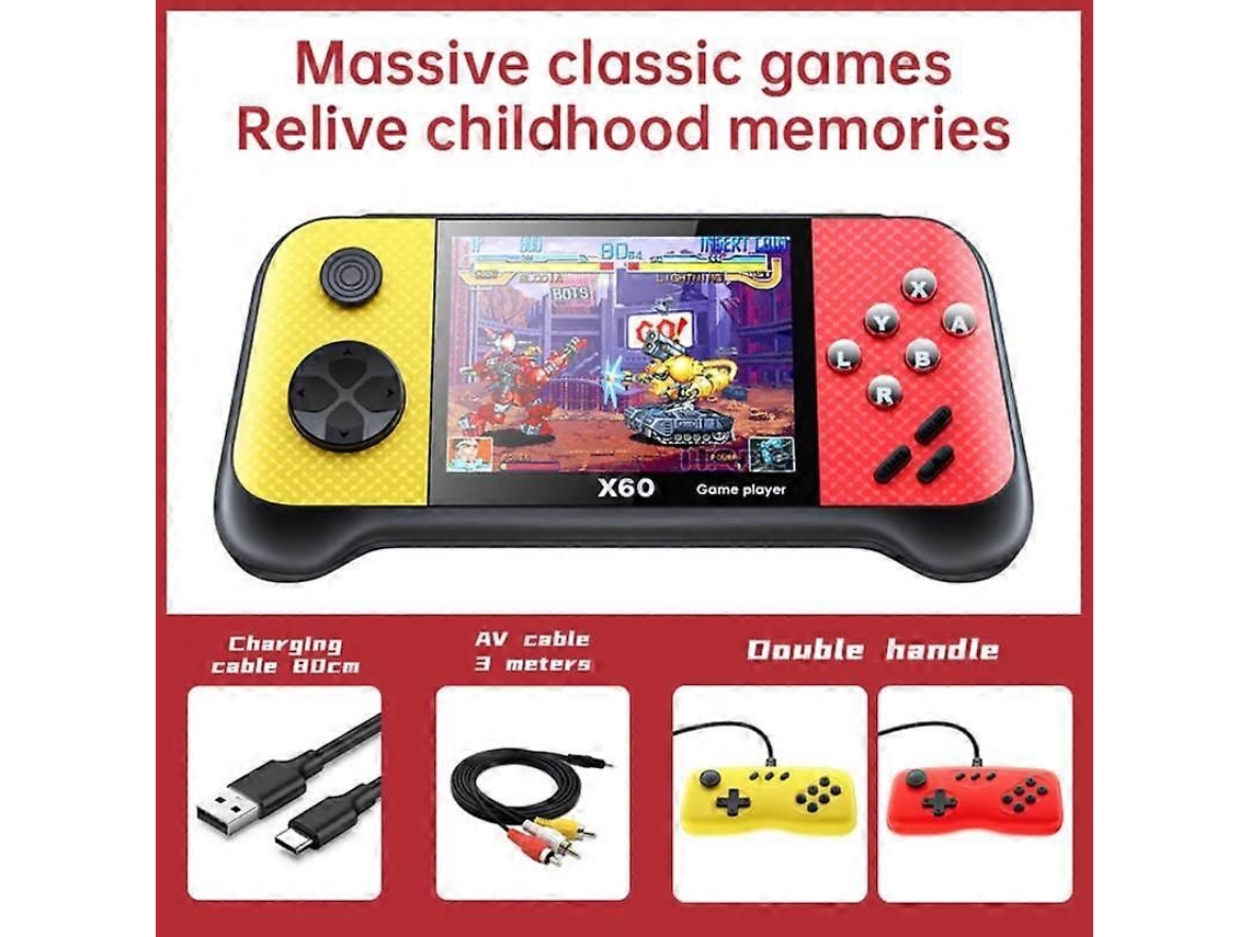 X12 Plus Retro Handheld GOKOCO, Suporte Oito Emuladores, Saída AV e Áudio