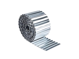 Relaxdays Borda De Relva 5 M X 14 Cm, Aço Galvanizado, Rolo, Borda Flexível Para Canteiros, Prateada