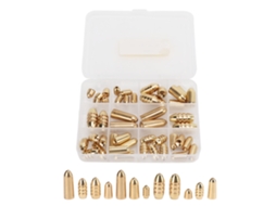Anub kit de Pesca com 46 Chumbos de Latão para Água Doce e Salgada com Estojo para Peixes Bass