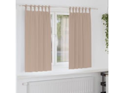 Vidaxl Cortinas Blackout Com Argolas 2 Pcs Cinzento-acastanhado