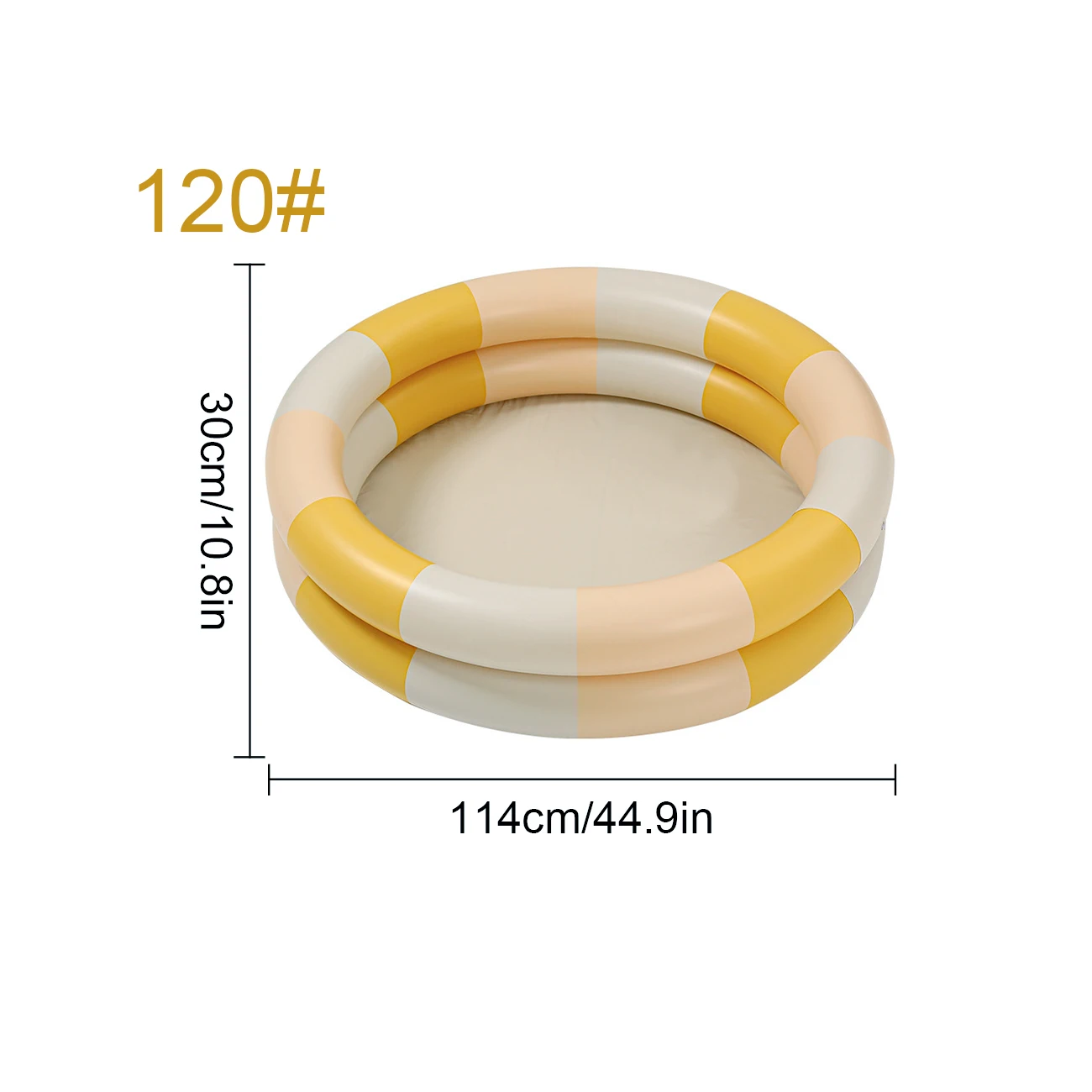 (120) Piscina inflável, redonda com fundo grande, portátil e dupla, ideal para uso externo no jardim durante o verão.