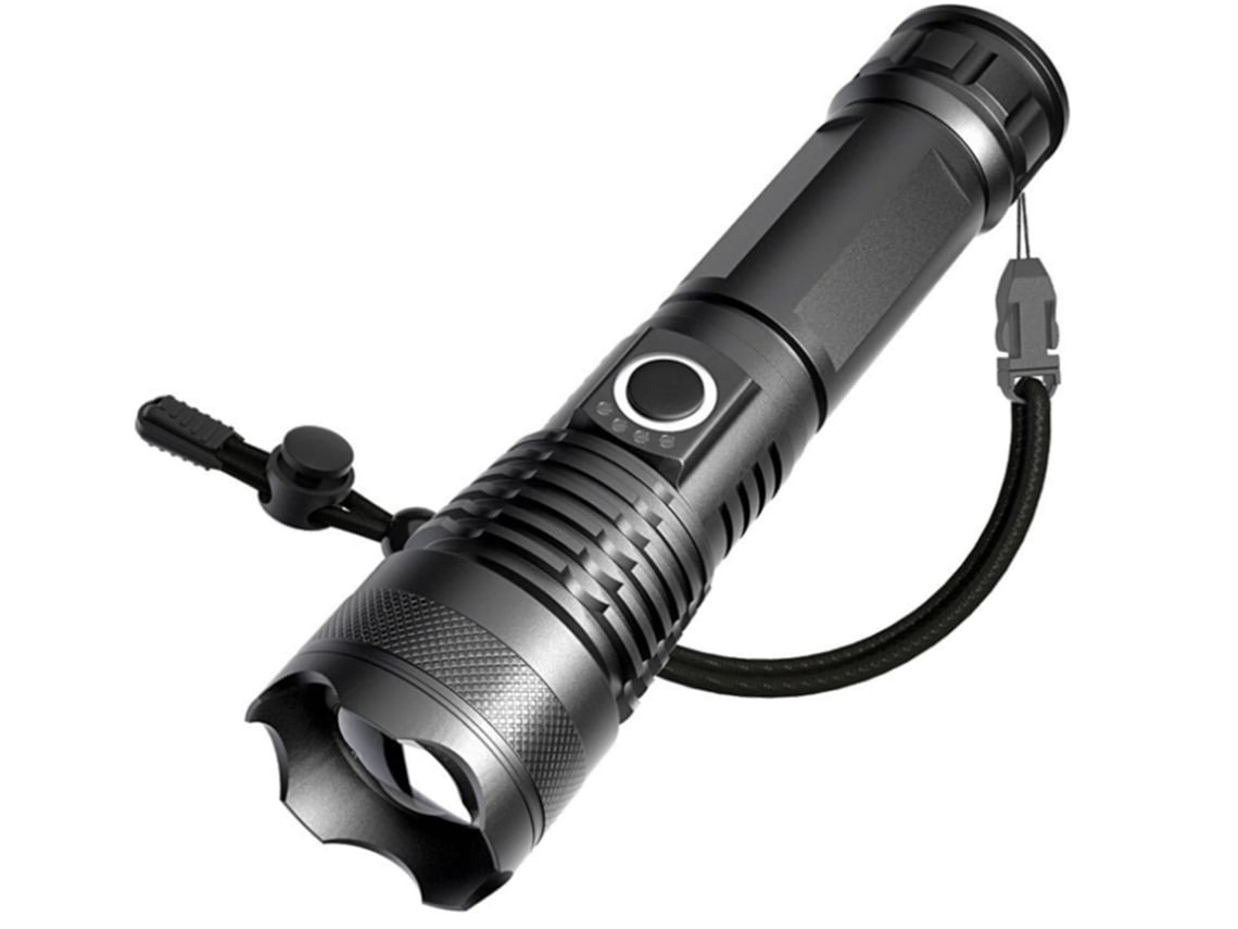 Lanterna Telescópica BISBISOUS X71 Zoom Longo Alcance Liga Alumínio Usb Recarregável Iluminação Externa Preta VIGA EUROPE