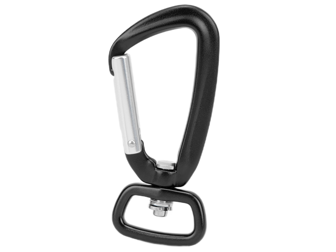 Ganchos Rotativos De Aleación De Aluminio Con Anillo D Para Correa De Perro Y Cometa Ao Ar Livre Preto