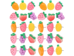 30 Tachinhas Decorativas e Versáteis para Paredes, Vários Estilos, Desenhos de Frutas e Legumes, Fáceis de Instalar