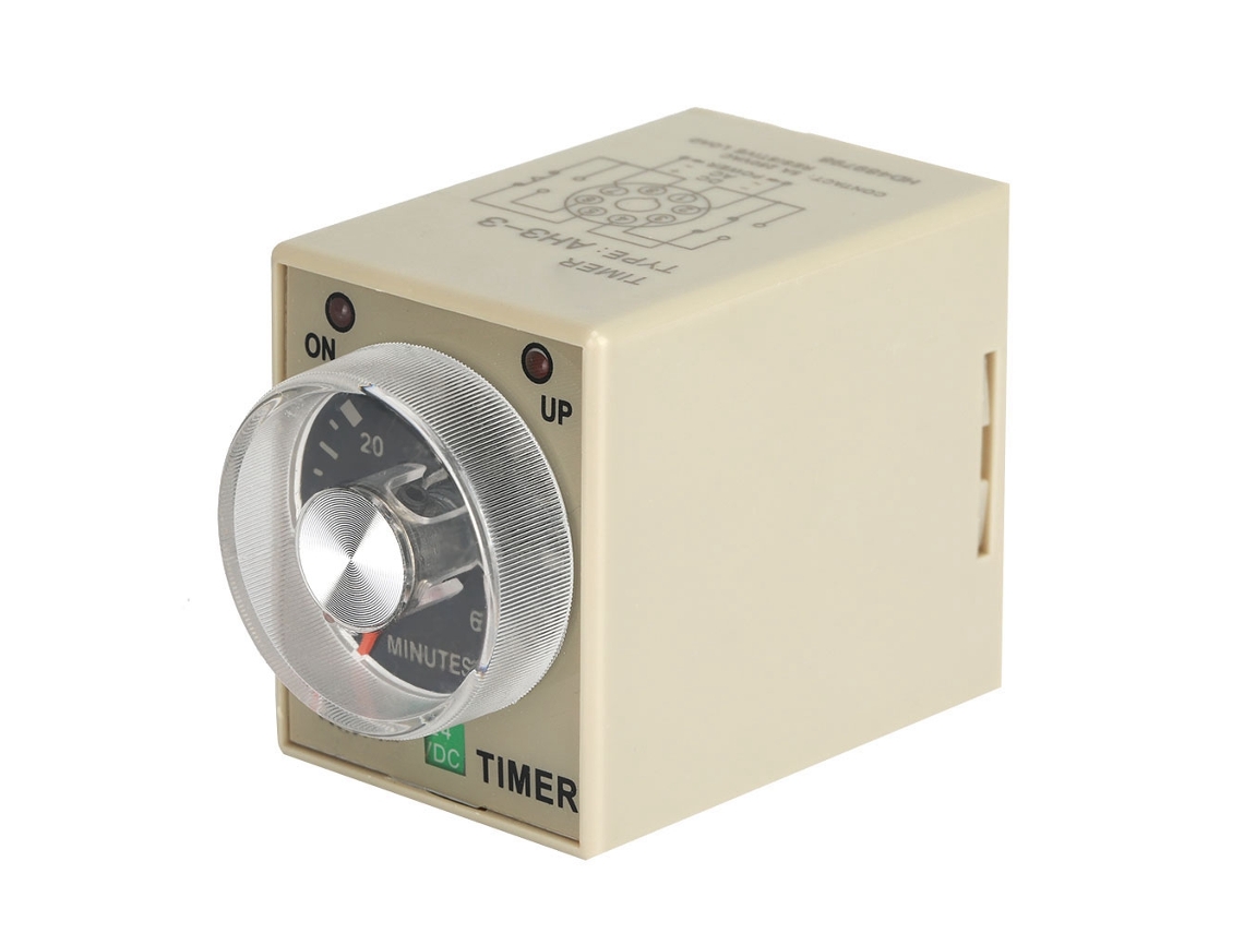 Relé De Atraso De Tempo 24vdc Laxiscreed Com Temporizador De 60 Minutos E Função De Atraso Na Energia
