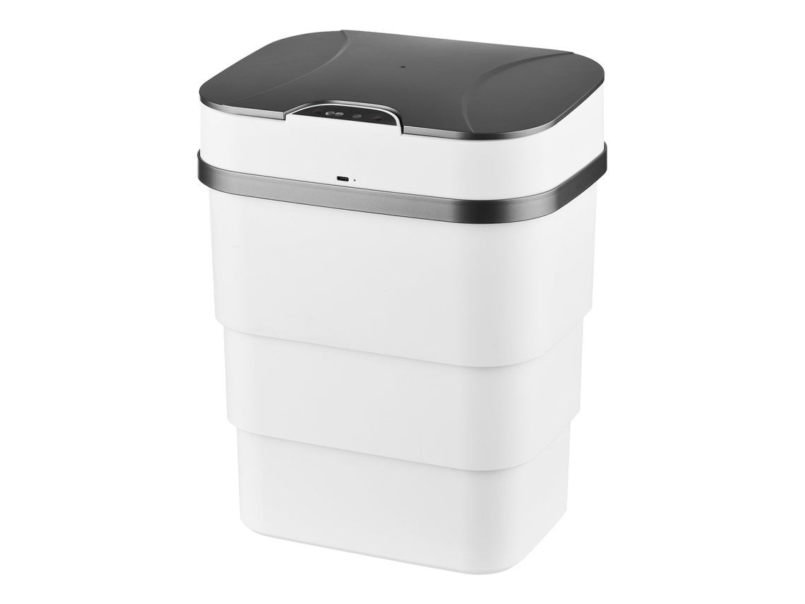 Eoocoo Automatic Touchless Infrared Motion Sensor Trash Can, 3-layer Folding, Max. 9.5l Capacity