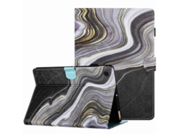Capa De Couro Com Costura Em Padrão Mármore Para Tablet Huawei Matepad T 10s / T 10