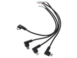 Cabo Usb Tipo C De 4 Pinos Em Ângulo Reto, Pacote Com Unidades.