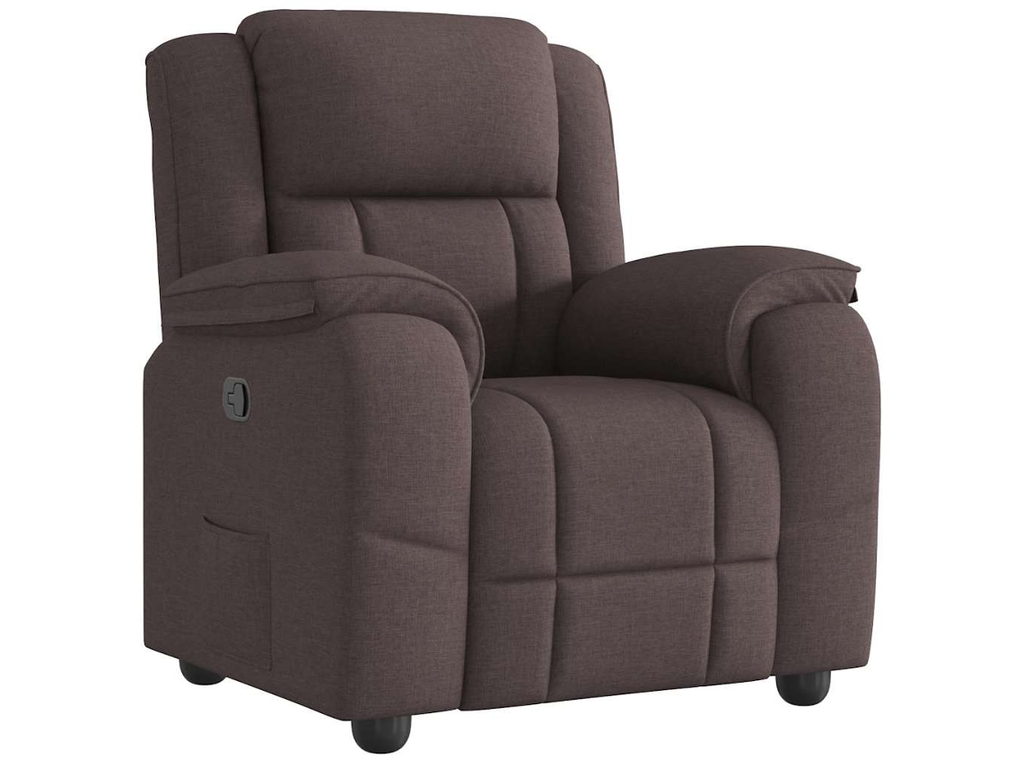 Recliner Chair, Recliner Chairs Vidaxl Marrom Tecido