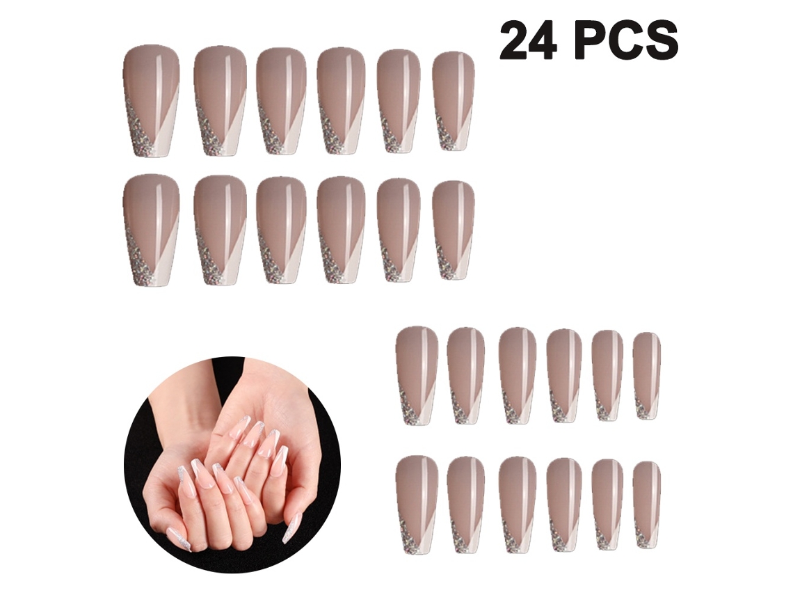 Elysve Unhas Postiças 24pcs, Em Resina