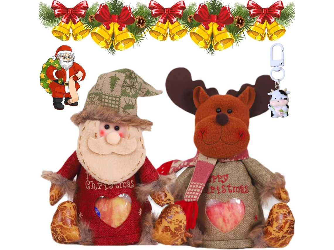 Conjunto Com 2 De Presente De Natal Tecido, Para Bonecas Para Ocasiões