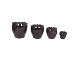 Conjunto de 4 Vasos de Cerâmica Vidrada, 58x58x58cm ALEXANDRA HOUSE LIVING