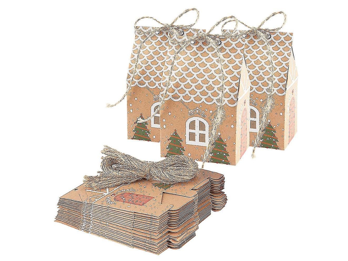 Pacote Com 60 Sacos De Papel Pardo Para Presente De Natal Slowmoose
