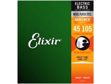 Elixir 14087 Nanoweb Xl Extra Longscale Medium