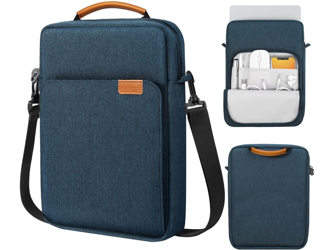 Capa Para Laptop De 13,3 A 14 Polegadas Com Alça E Tira De Ombro, Capa Protetora Para Transporte De Macbook Pro/air E Notebooks (índigo)