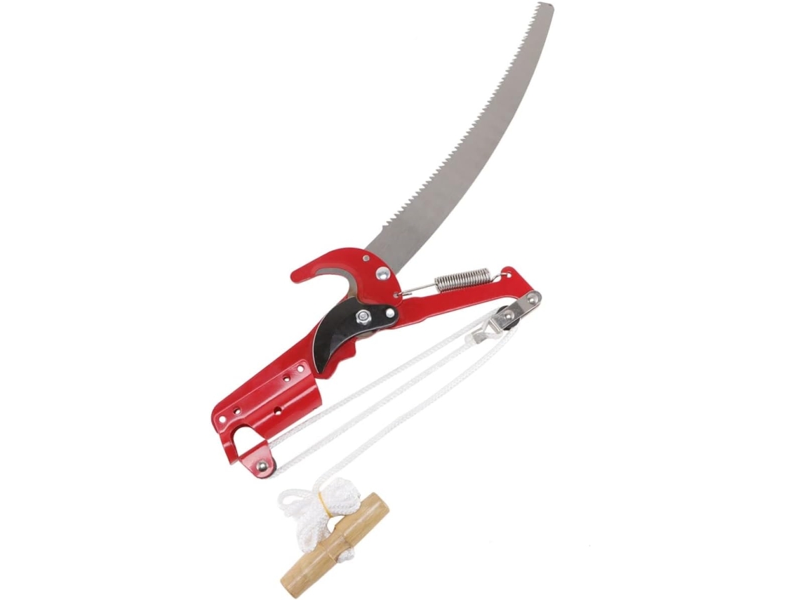 Tesoura de poda em aço afiado, para galhos e frutos, com corda nylon, Imikeya