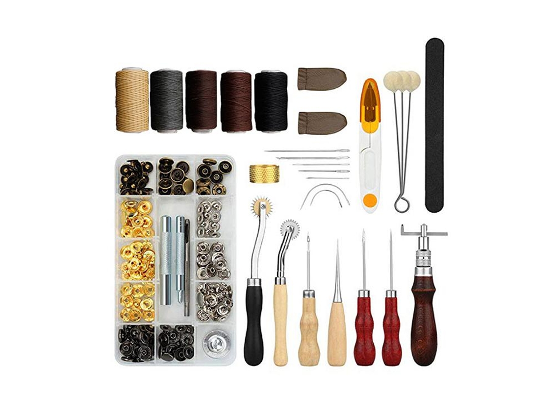 Conjunto de Ferramentas para Couro / Ferramentas Manuais para Couro 28 Peçashw AQUAFORGE