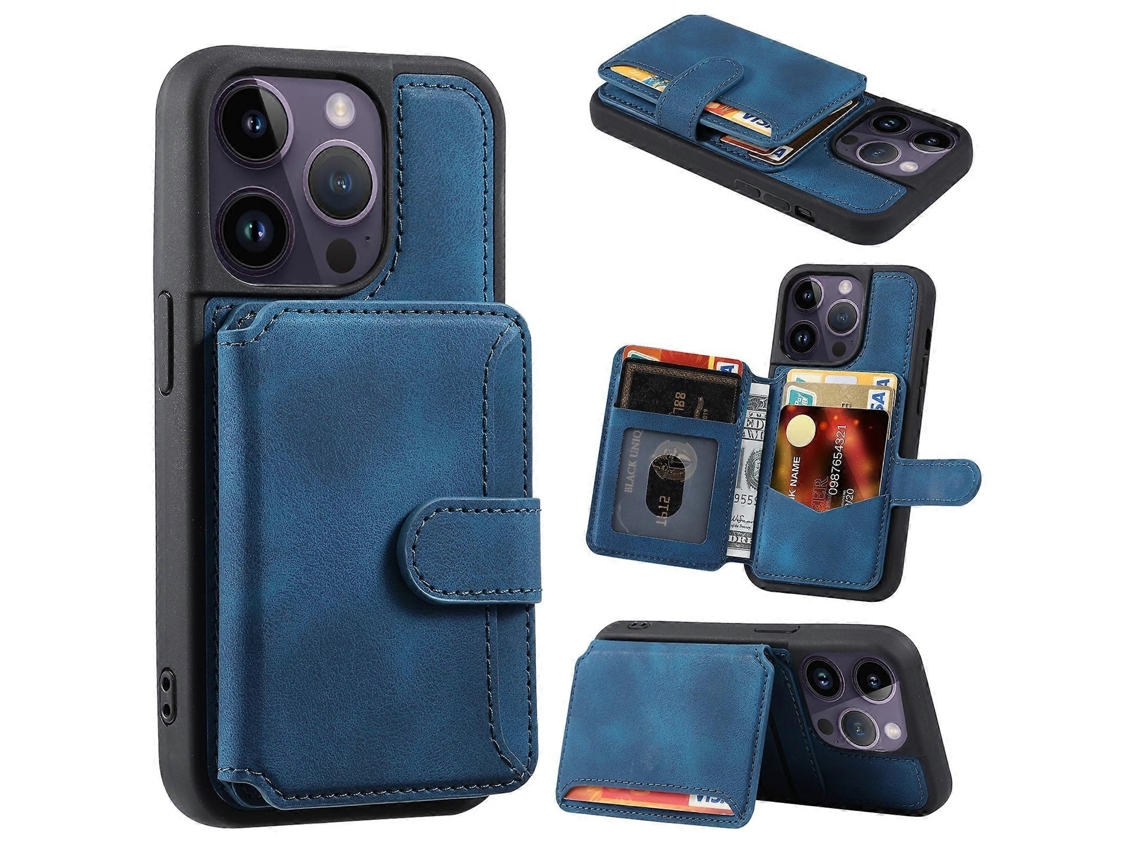 Lurelia Capa Iphone 14 Pro Couro Pu Tpu Antichoque Antirroubo