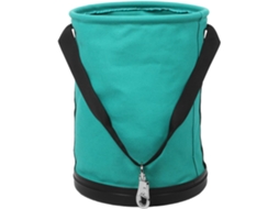 Balde de lona resistente para ferramentas de caminhão com fundo de plástico rígido e gancho de metal, bolsa de ombro com capacidade de carga.