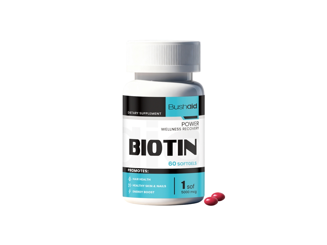 Cápsulas Moles Biotina Bushaid Cuidado Capilar Oral