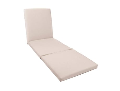 Cojin cama desenfundable beige 185x55x6 cm
