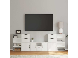 Móveis De Tv De 5 Peças Com Arrumação Madeira De Pinho Maciça Lovely Home